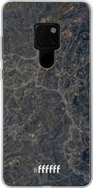 Huawei Mate 20 Hoesje Transparant TPU Case - Golden Glitter Marble #ffffff