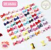 foto van Haarspeldjes Strikjes Gekleurd - 20 stuks - Leuke Strik Designs - Haarclips Voor Meisjes - Haarspeld Meiden - Gekleurde Haarclipjes - Cadeau