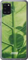 Samsung Galaxy A31 Hoesje Transparant TPU Case - Leaves Macro #ffffff