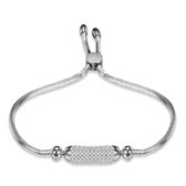 Amodi® Jewellery - Zirkonia Bead Armband - Verstelbaar - Zilverkleurig
