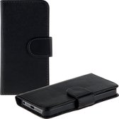 kwmobile Hoesje voor Apple iPhone SE (1.Gen 2016) / 5 / 5S - Book case met pasjeshouder - Flip cover in zwart - Telefoonhoesje