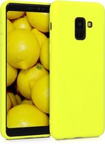 kwmobile telefoonhoesje voor Samsung Galaxy A8 (2018) - Hoesje voor smartphone - Back cover in citroengeel