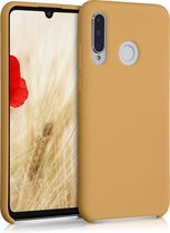 kwmobile telefoonhoesje voor Huawei P30 Lite - Hoesje met siliconen coating - Smartphone case in okergeel