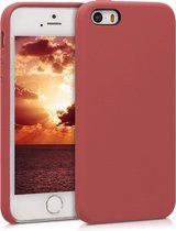 kwmobile telefoonhoesje voor Apple iPhone SE (1.Gen 2016) / 5 / 5S - Hoesje met siliconen coating - Smartphone case in fuchsia