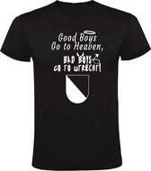 Good boys go to heaven, bad boys go to Utrecht Heren t-shirt | utreg | 030 | utrecht | Wit