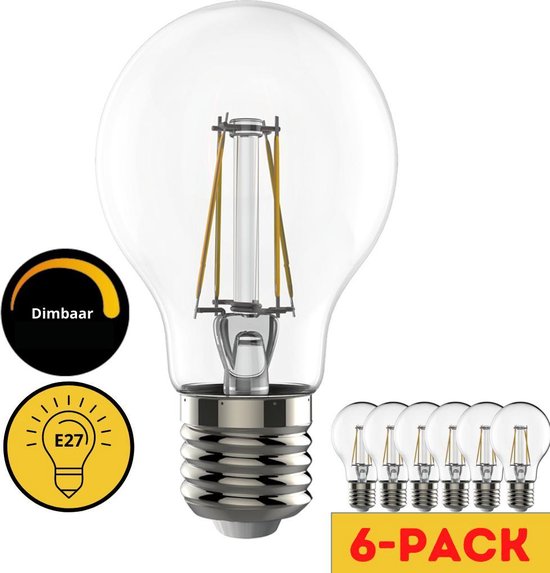 Proventa Energiezuinige LED Filament lamp met grote E27 fitting - 6-pack LED  lampen | bol.com