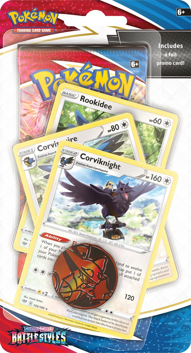 Pokémon Sword & Shield Battle Styles Premium Check - Corviknight - Pokémon Kaarten - Pokémon