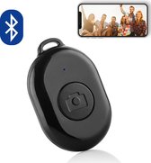 Bluetooth remote shutter afstandsbediening voor smartphone camera - compact - Zwart
