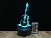 3D LED Creative Lamp Sign Gitaar - Complete Set