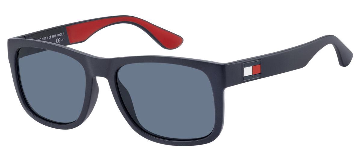 Tommy Hilfiger Zonnebril Cool & Clever Mann’s Comfort Sunglasses Rood Blauw Klassieke Heren Bril TH