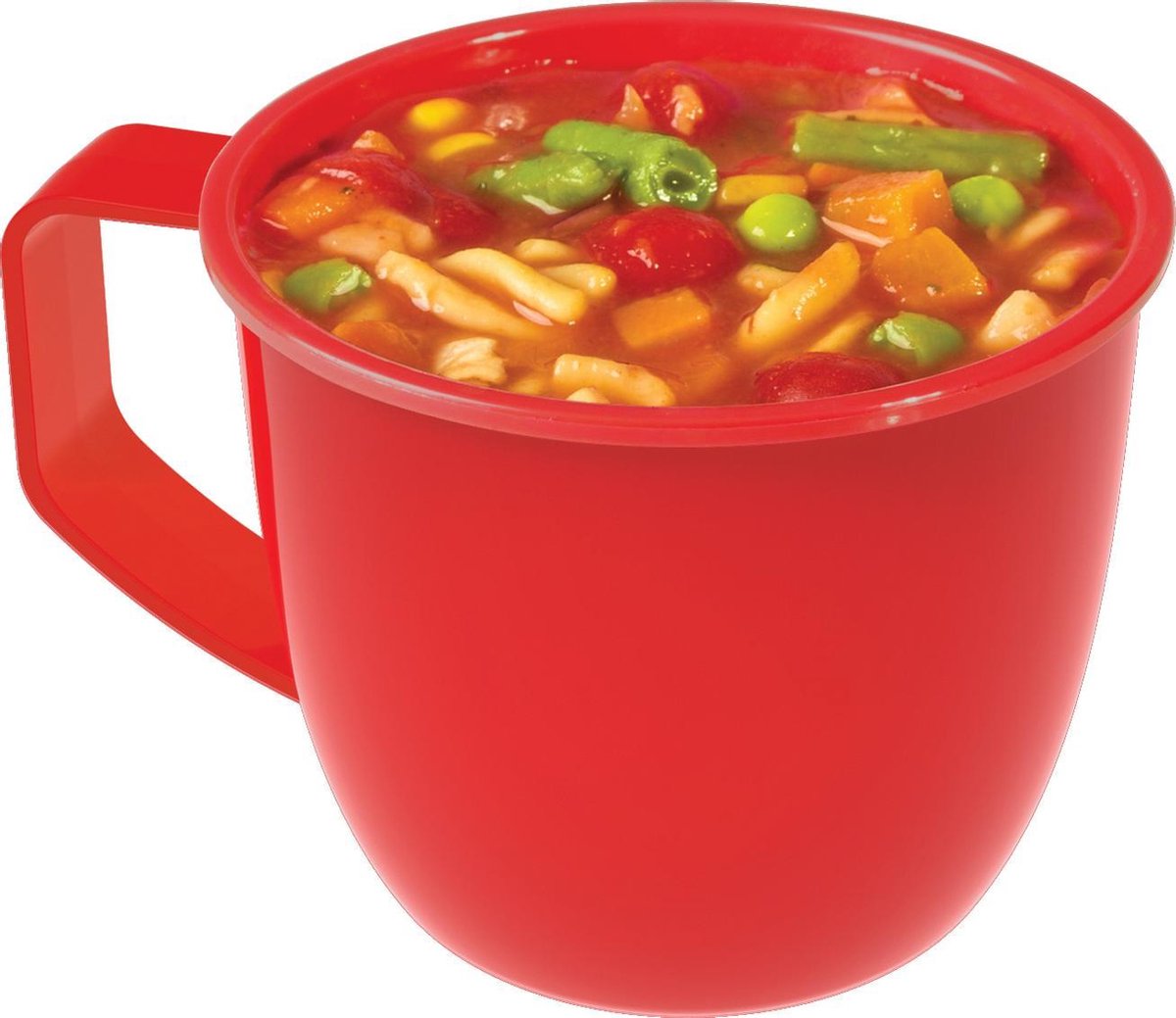Tasse à soupe pour micro-ondes Sistema - petite - 585 ml - rouge