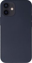 BMAX Siliconen hard case hoesje geschikt voor Apple iPhone 12 Mini / Hard Cover / Beschermhoesje / Telefoonhoesje / Hard case / Telefoonbescherming - Midnight Blue/Donkerblauw