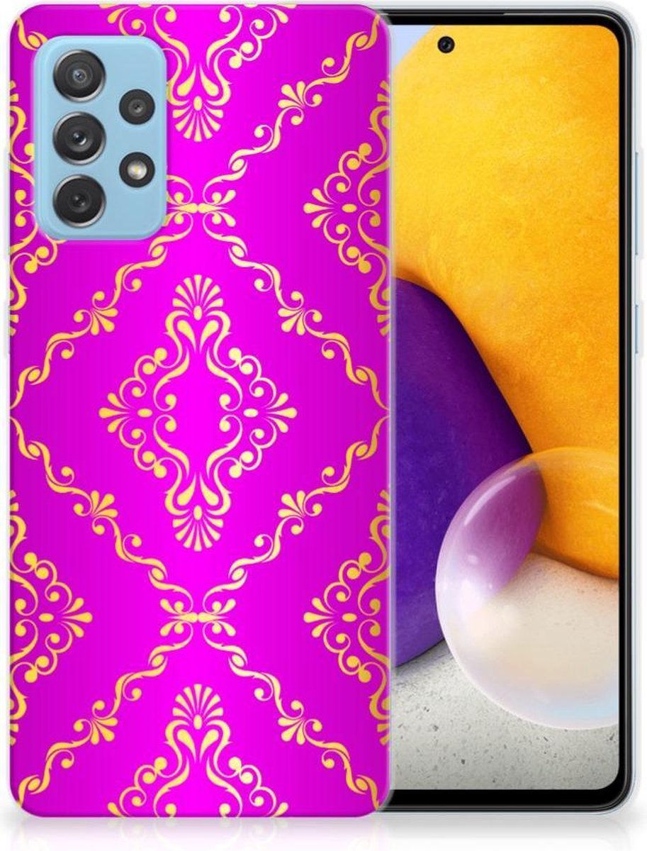 Back Cover voor Siliconen Hoesje Samsung Galaxy A72 Barok Roze