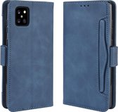 Voor Galaxy M60S / A81 / Note 10 Lite Portemonnee Style Skin Feel Calf Patroon lederen tas met afzonderlijke kaartsleuven & houder & Portemonnee & fotolijst (blauw)