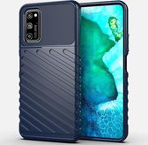 Voor Huawei Honor V30 Thunderbolt Shockproof TPU Soft Case (blauw)