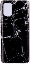 Voor Galaxy A71 gekleurde tekening patroon IMD vakmanschap Soft TPU beschermhoes (zwart)