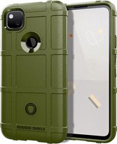 Voor Google Pixel 4a Volledige dekking Shockproof TPU Case (Army Green)