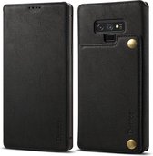 Voor Galaxy Note9 Denior V4 luxe auto koeienhuid horizontale flip lederen tas met houder & kaartsleuven & portemonnee (zwart)