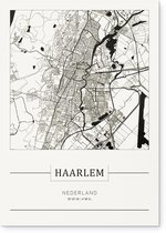 Stadskaart Haarlem - Plattegrond Haarlem – city map – Forex muurdecoratie 30 x 40 cm
