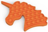 Pop it - Set van 2 - Unicorn/Eenhoorn - Oranje - Fidget Toy (gezien op TikTok)