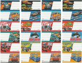Hot Wheels Schooletiketten | Kaft labels | Mattel | 24 stuks