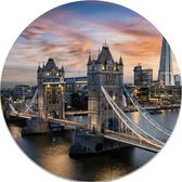 Muurcirkel Tower Bridge - FootballDesign | Dibond kunststof 100 cm | Wandcirkel Tower Bridge Londen