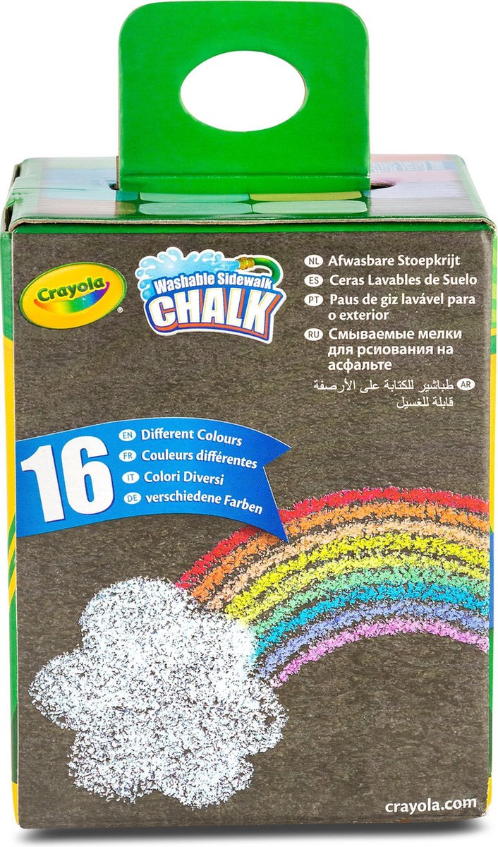 Crayola - Hobbypakket - 16 Afwasbare Stoepkrijt - Heldere Kleuren — afbeelding 2
