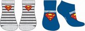 Superman Sneakersokken | Jongens Sneaker Sokken | Korte Sokken | 2 Paar | Katoen | Maat 31 - 34