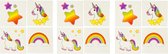 Speelgoedmake-up - Eenhoorn Plakplaatje Tijdelijke Tatoeage | 12 Tattoos Unicorn