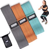 Fruscle® Weerstandsbanden set - Benen en billen trainen - fitness elastiek yoga crossfit- met ebook en opbergtas