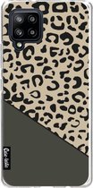 Casetastic Samsung Galaxy A42 (2020) 5G Hoesje - Softcover Hoesje met Design - Leopard Mix Green Print