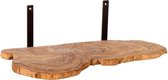 Boekenplank Teak - wandplank teak - incl.bevestiging systeem - 30x60 cm