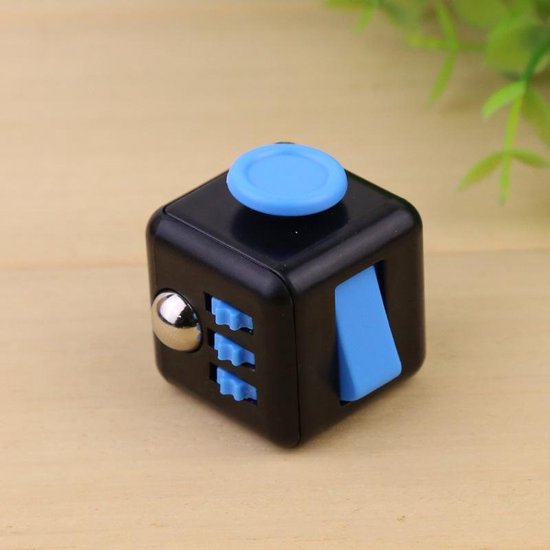 FIDG IT® Fidget Toys Fidget Cube - Pop It - blauw/zwart - Merkloos