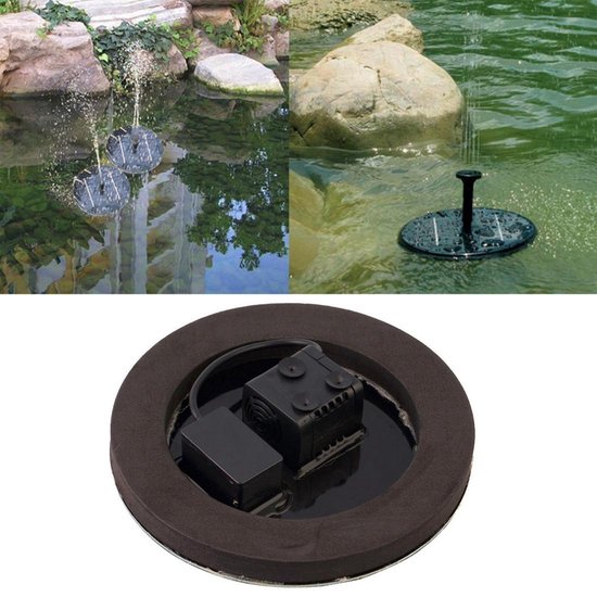 Let op Zonne-aangedreven watertuin pomp fontein zwevend deelvenster | bol.com
