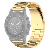22mm stalen polsband horlogeband voor Fossil Hybrid Smartwatch HR, mannelijke Gen 4 Explorist HR / mannelijke sport (goud)