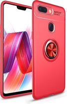 lenuo schokbestendige TPU-hoes voor Xiaomi Mi 8 Lite, met onzichtbare houder (rood)