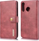 DG.MING Crazy Horse Texture Flip afneembare magnetische lederen tas voor Huawei P30 Lite, met houder & kaartsleuven & portemonnee (rood)