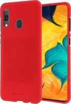 GOOSPERY SOFT FEELING Liquid TPU Drop-proof Soft Case voor Galaxy A30 (rood)