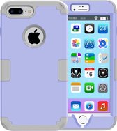 Voor iPhone 8 Plus & 7 Plus Scheidbare contrastkleur PC + siliconen combinatiehoes (grijs)