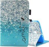 Voor Galaxy Tab A 8.0 / T380 & T385 Smile Pattern Horizontale Flip Leather Case met houder en kaartsleuven
