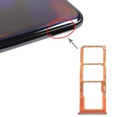 SIM-kaarthouder + SIM-kaarthouder + Micro SD-kaarthouder voor Galaxy A70 (oranje)