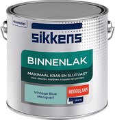 Sikkens Binnenlak - Verf - Hoogglans - Mengkleur - Vintage Blue - 2,5 liter