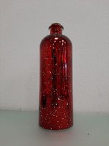 Rode decoratieve fles met licht