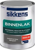 Sikkens Binnenlak - Verf - Hoogglans - Mengkleur - Industrial Grey - 1 liter