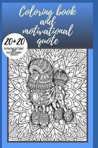 Coloring book and motivational quotes