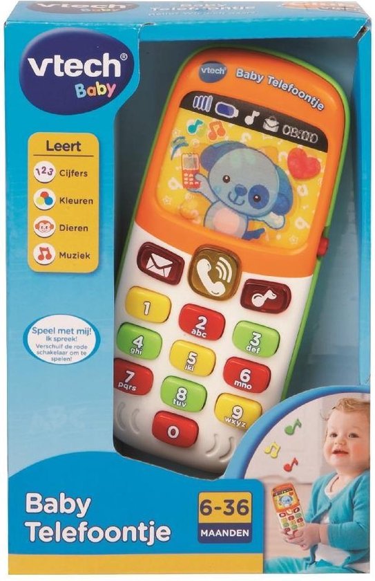 VTech Baby Telefoon - Cadeau - Interactief Speelgoed - Educatief Kindertelefoon - Cadeau - Oranje - VTech