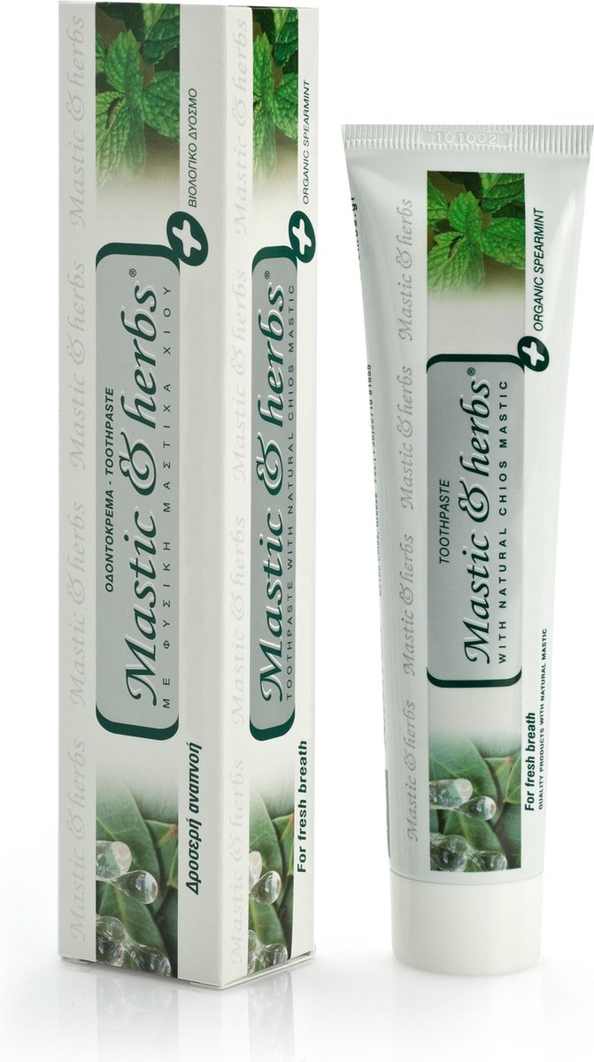 Mastic & Herbs Natuurlijke Tandpasta met Chios mastiek en munt - 2 stuks voordeelverpakking