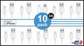 (10 Pack) geschikt voor IPHONE 8 PIN kabel | 1 mtr | 3A | MFI  kwaliteit | QC 3.0 | Lightning | USB | 8 PINS | METER | Pro | MAX | Mini | 8PIN | 10 | 11 | 12 | Cable| Apple |Kabels