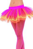 "Tutu in roze, geel en oranje voor vrouwen - Verkleedattribuut - One size"