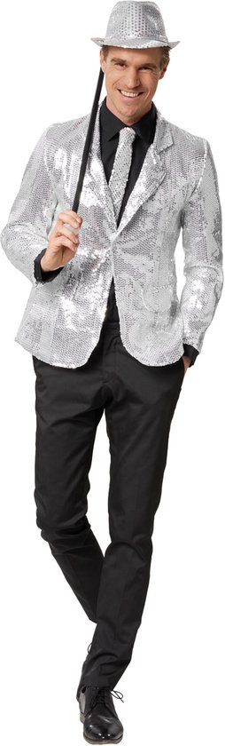 Zwart disco outfit glitter mannen